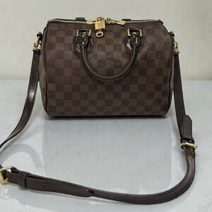 Authentic Louis Vuitton Damier Ebene Speedy 25 Bandouliere